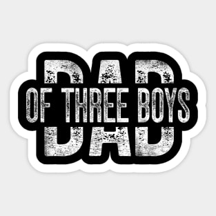 Dad of Three Boys Gifts Daddy of 3 Sons Fathers Day Sticker